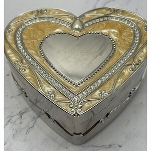 Things Remembered Regal Elegance Heart Keepsake/Jewelry Box w/Swarovski Crystals